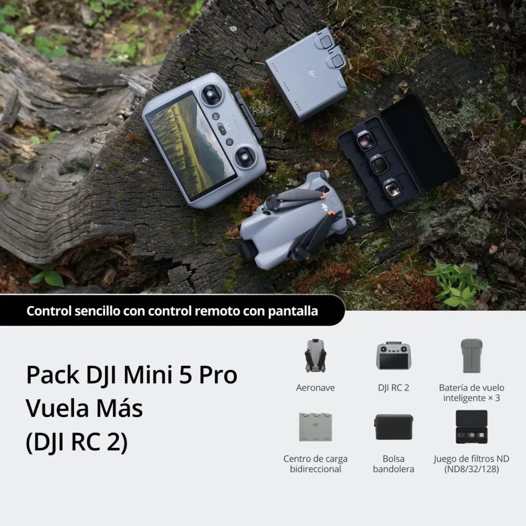 Pack DJI Mini 5 Pro Vuela Más (DJI RC 2)