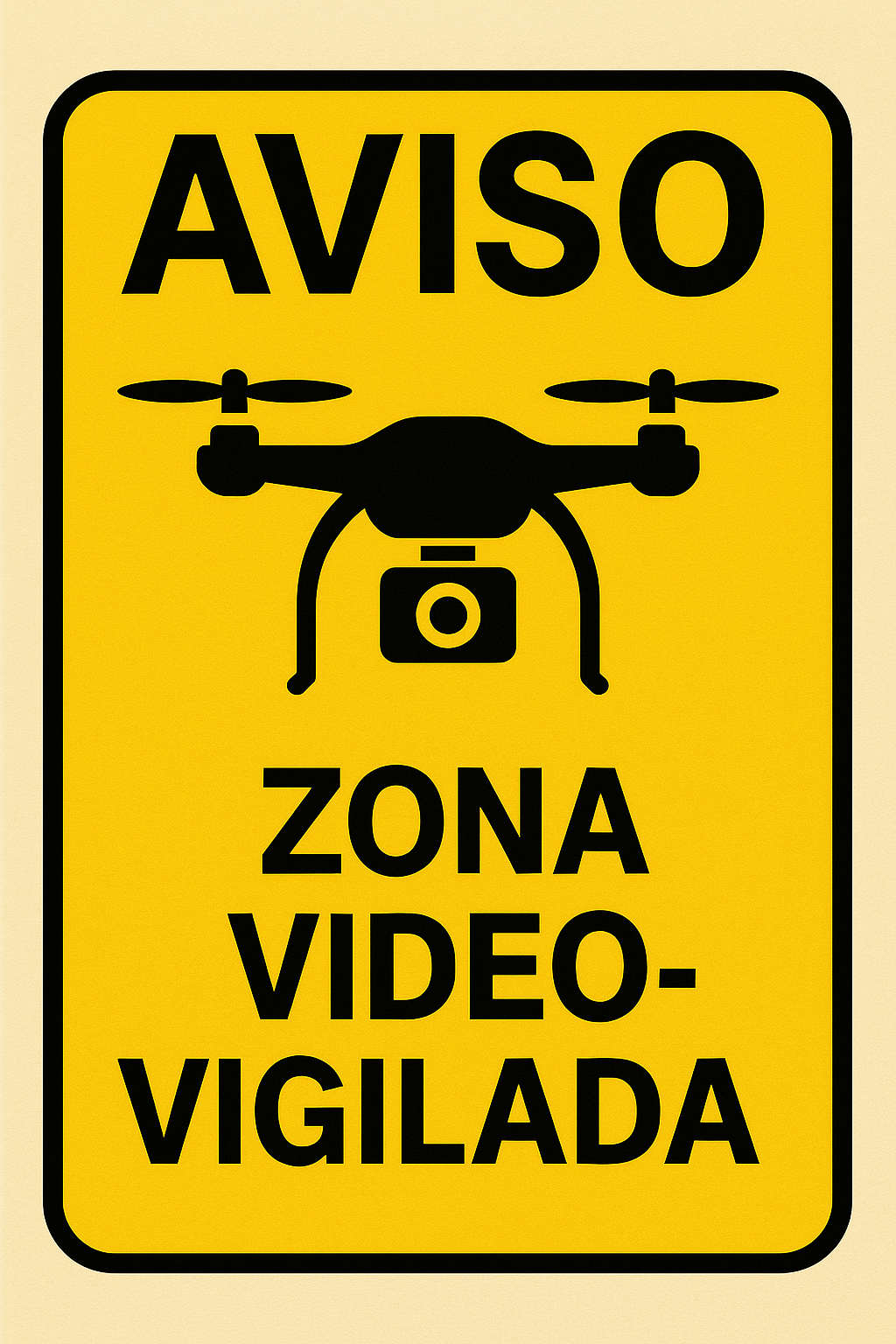 Cartel zona videovigilada por drone